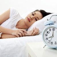 Woman fast asleep